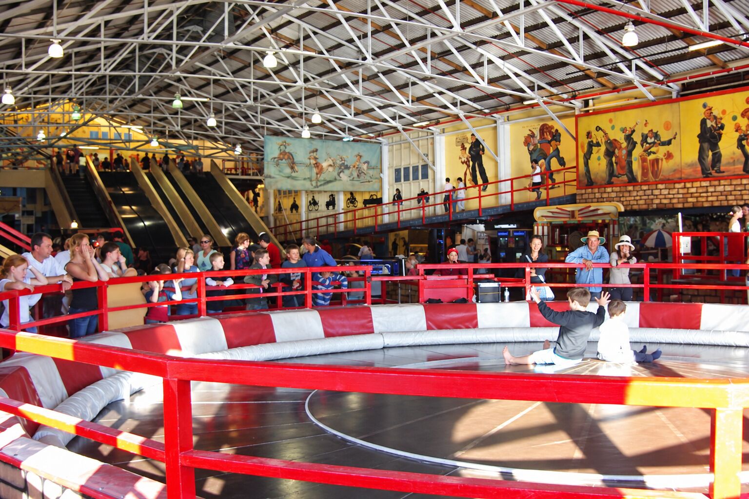 Families enjoying Luna Park Sydney
